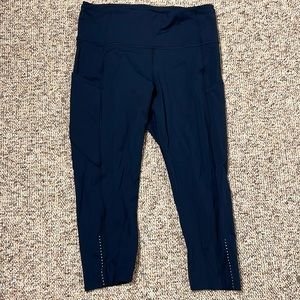 Lululemon 27 inch legging.  Navy blue.  Size 8